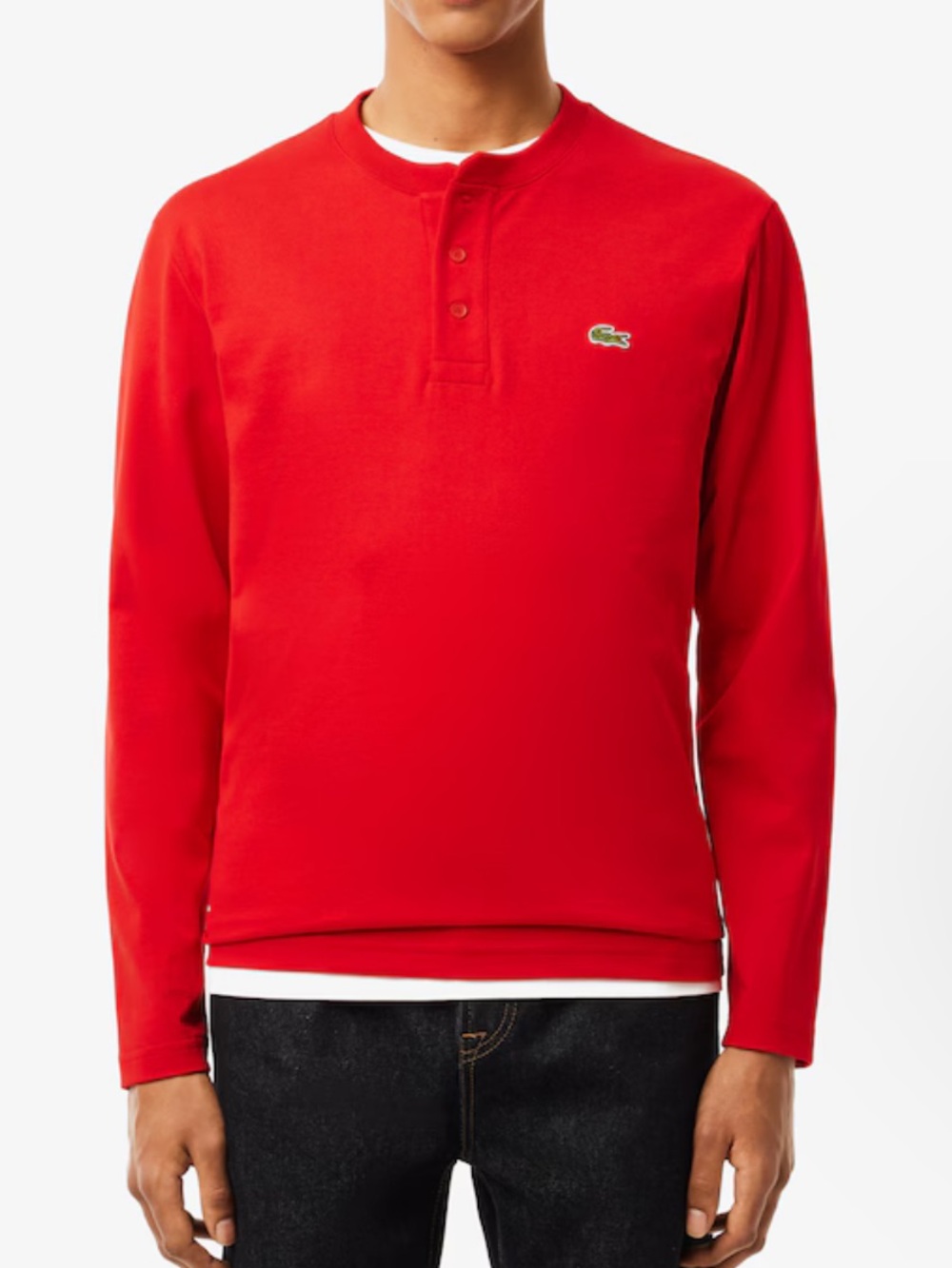NEW Lacoste Men's Long Sleeve Henley size: 9-4XL